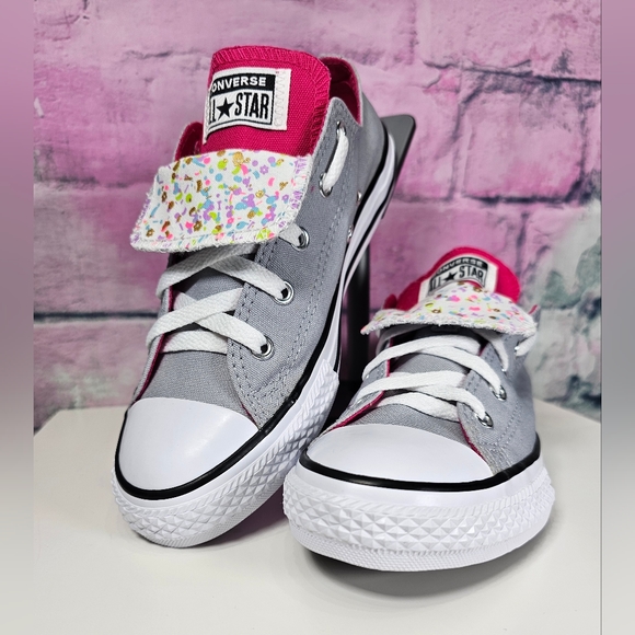 Converse Other - NWOT Girls' Converse Double Tongue Low Top Sneakers - Size 3